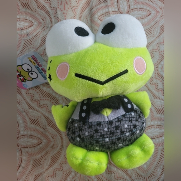 Keroppi Hello Kitty Sanrio Green Frog Plush Toy Brand New Stuffed Animal - Picture 7 of 10